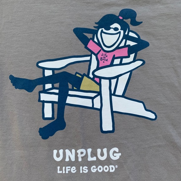 Life is Good grey women’s t-shirt - Picture 2 of 4